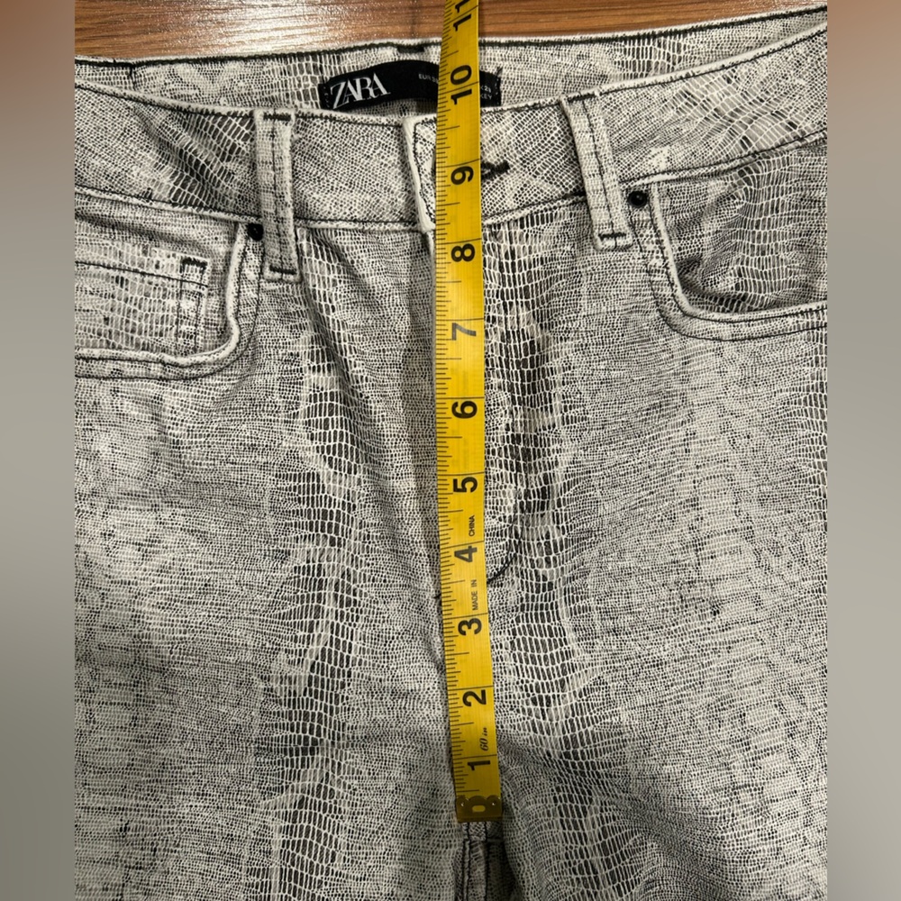 Zara High Rise Skinny Jeans Snakeprint Women’s Size 6 - Picture 7 of 8